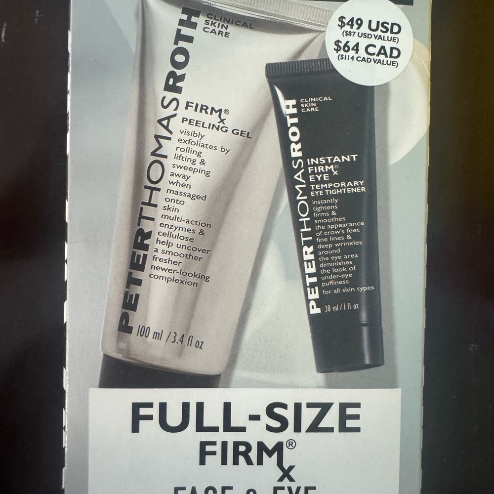 Peter Thomas Roth Skincare Duo with Black and White Packaging